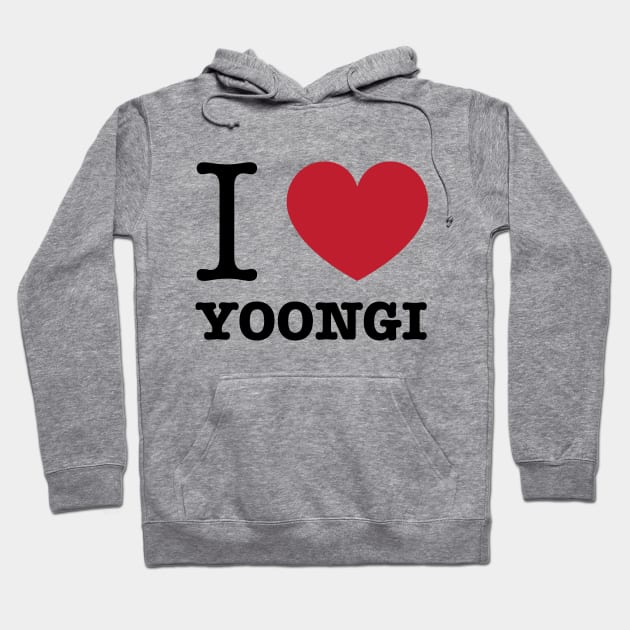 I love BTS Min Yoongi Suga typography Morcaworks Hoodie by Oricca